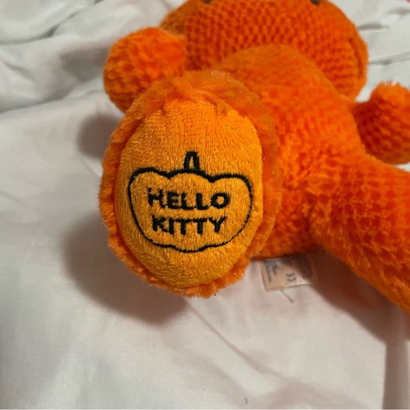 Build a Bear Hello Kitty Orange Halloween Pumpkin 2011 Waffle Pattern Plush - Picture 5 of 9